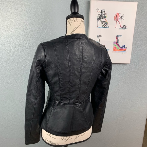 The Limited Black Faux Leather Jacket Size XS - Picture 2 of 5